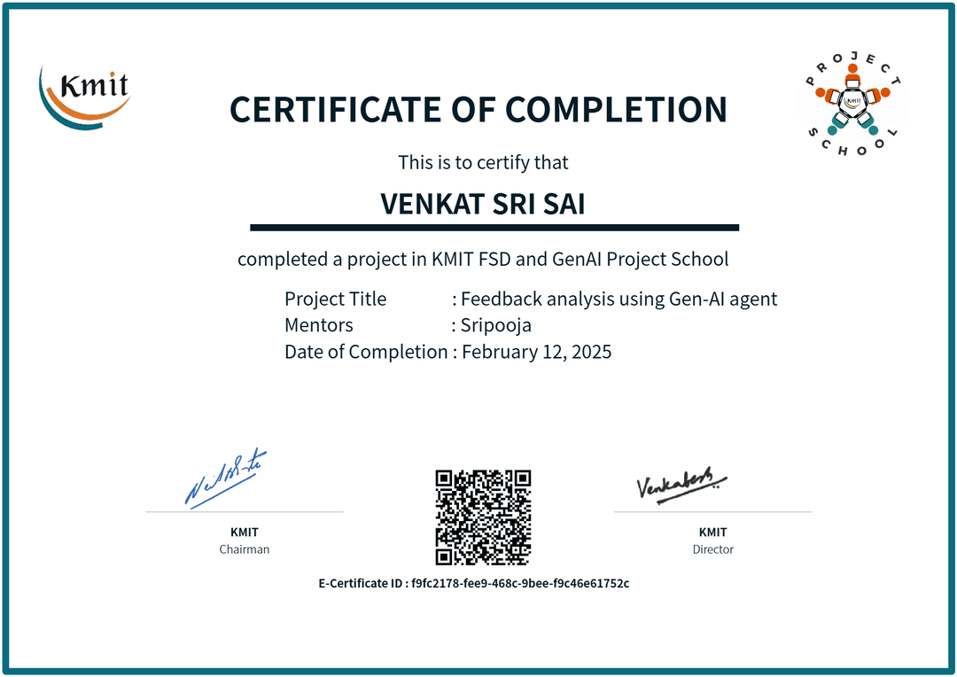 Project School Certificates